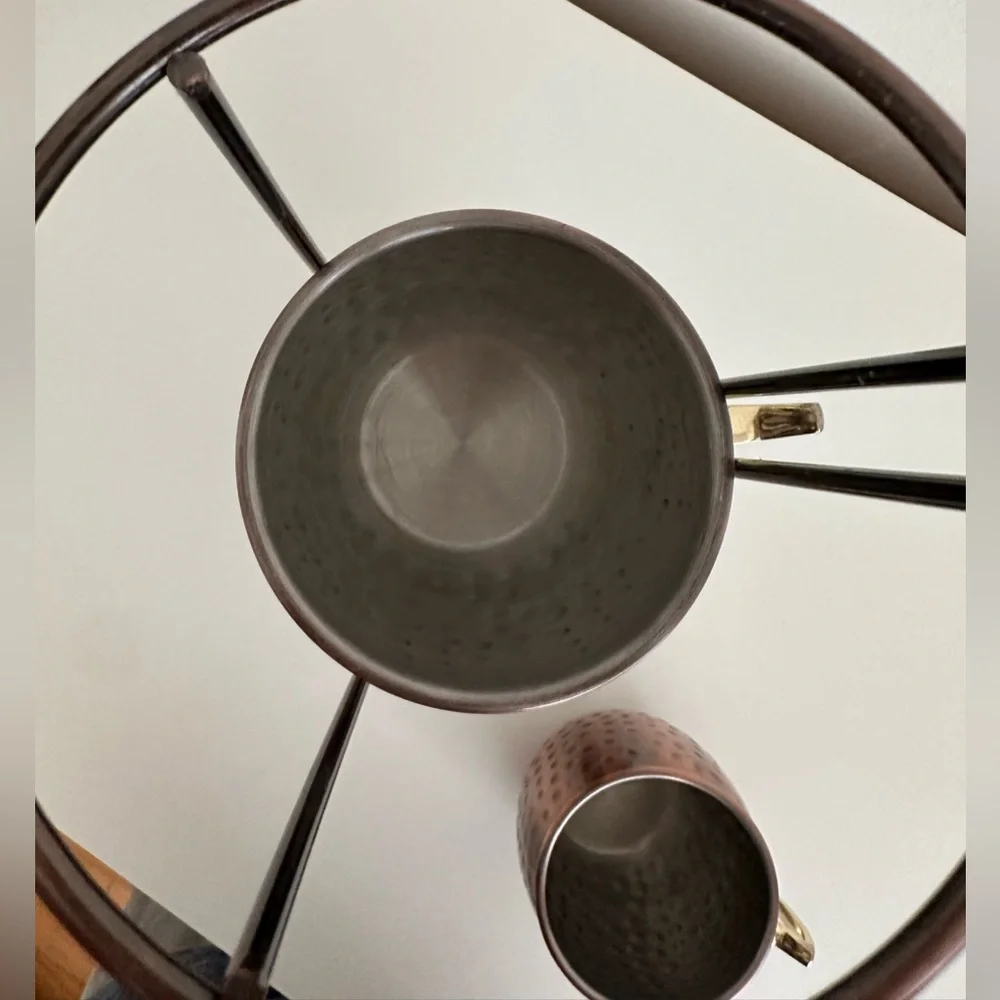 Moscow Mule Copper Cup Set of 4 with Stand - Picture 4 of 7